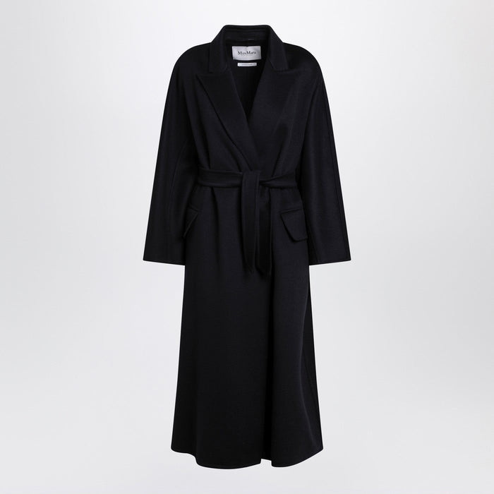 Max Mara Navy Cashmere Wrap Coat