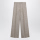 Max Mara Beige Chevron Linen Trousers