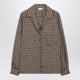 Max Mara Printed Silk Shirt In Mud Colour