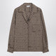 Max Mara Printed Silk Shirt In Mud Colour