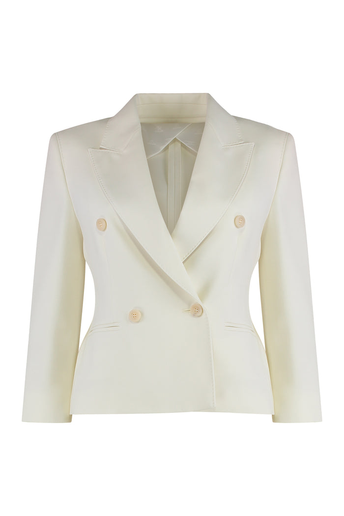 Max Mara Crop Blazer In Wool Fabric