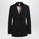 Max Mara Blue Double-Breasted Wool Jacket