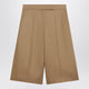 Max Mara Sandcolored Linen Bermuda Shorts