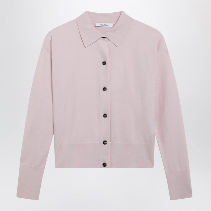 Max Mara Pink Wool-Blend Cardigan
