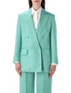 Max Mara Max Mara Olimpia Chevron Linen Double-Breasted Blazer