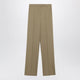 Max Mara Wideleg Trousers In Camel Wool And Silk Poplin