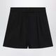 Max Mara Black Stretch Cotton Satin Shorts