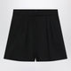 Max Mara Black Stretch Cotton Satin Shorts