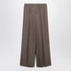 Max Mara Mudcoloured Printed Silk Trousers