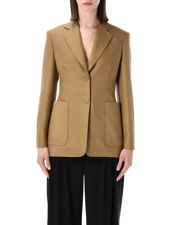 Max Mara Max Mara Single-Breasted Linen Blazer