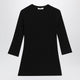 Max Mara Ribbed Crewneck Sweater In Crêpe Viscose, Black