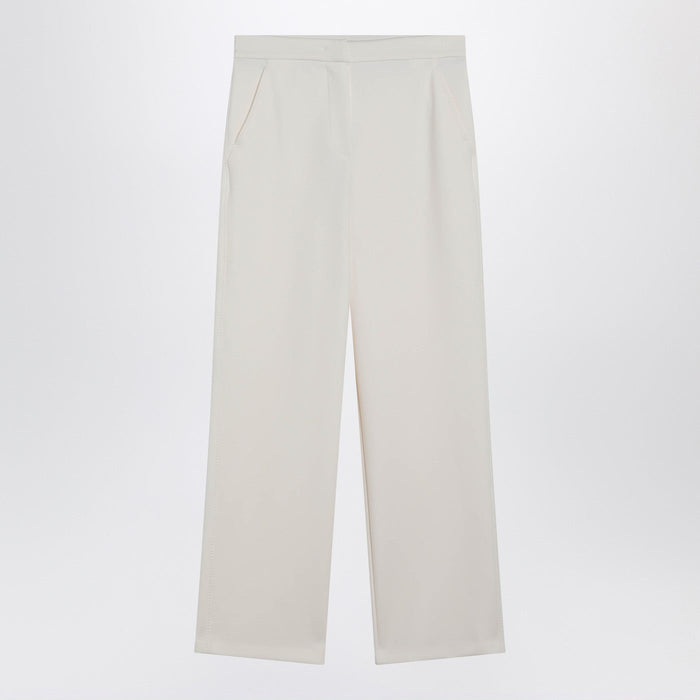 Max Mara Ivory Straight-Leg Trousers