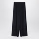 Max Mara Navy Silk-Blend Trousers