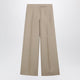 Max Mara Regularfit Linen Natté Trousers In Sand