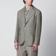 Brunello Cucinelli Deconstructed Cavallo Jacket In Khaki Silk Hopsack