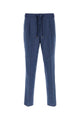 Brunello Cucinelli Blue Linen Blend Pant