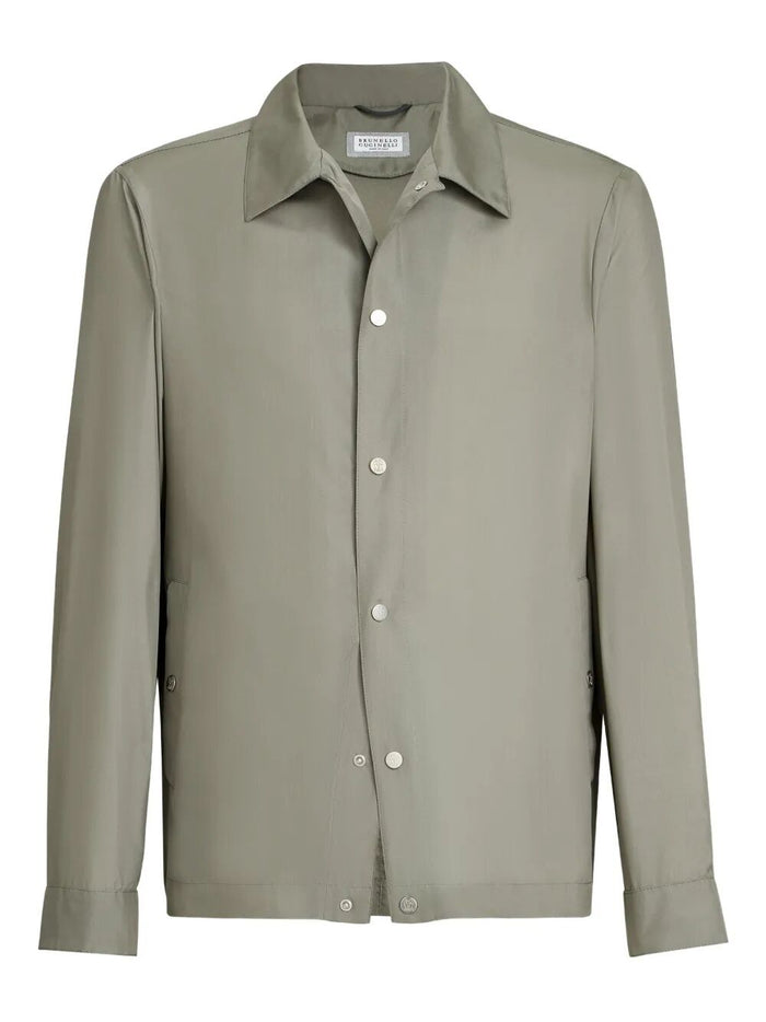 Brunello Cucinelli Grey Silk Blend Jacket