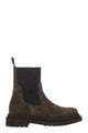 Brunello Cucinelli Suede Boot With Knitted Insert And Precious Loop Detail
