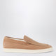 Brunello Cucinelli Light Brown Chevroneffect Suede Slipons