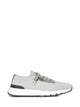 Brunello Cucinelli Cotton Knit And Semi-Gloss Calfskin Runners