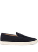 Brunello Cucinelli Navy Blue Suede Loafers