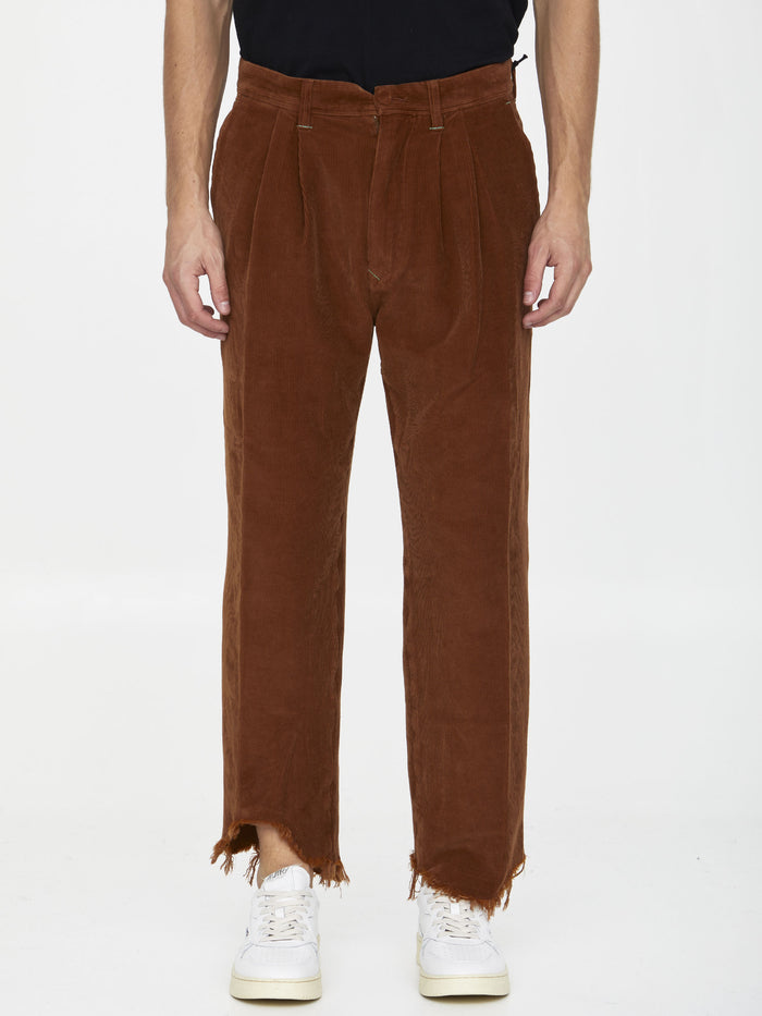 Incotex Red X Facetasm Cognac Velvet Trousers