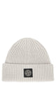 Stone Island Ribbed Knit Hat With Logo