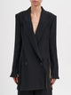 Alessandra Marchi Double-Breasted Jacket In Viscose And Silk