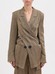 Alessandra Marchi Double-Breasted Linen Jacket