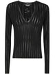 Sapio Viscose Crepe De Chine V Neck Sweater