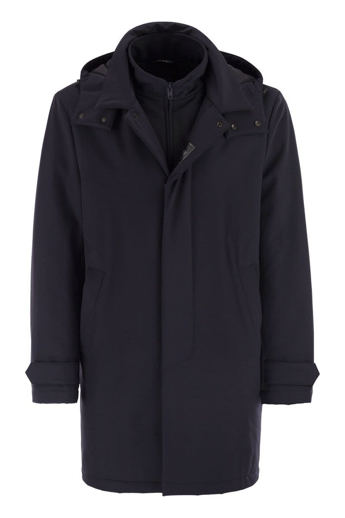 Fay Morning Coat Travel In Jersey Stretch
