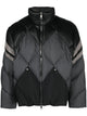 Neil Barrett Black Grey Polyurethane Polyester Bomber