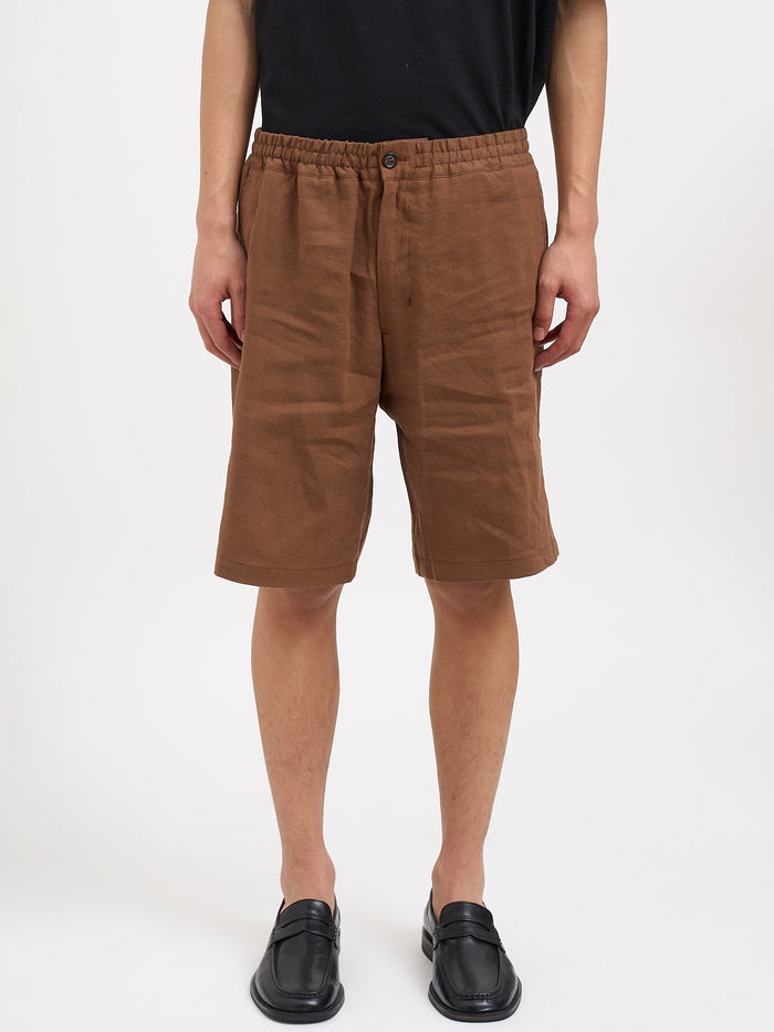 Paolo Pecora Linen And Viscose Bermuda