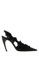 Nensi Dojaka Black Satin Pumps