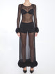 Marine Serre Mesh Jersey Long Dress