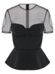 Nensi Dojaka 'Tailored Bustier With Sheer Neckline' Top