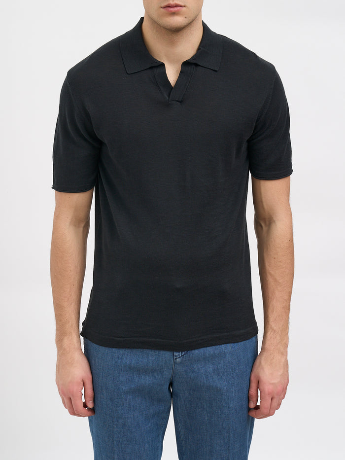 Daniele Alessandrini Cotton And Linen Polo Shirt