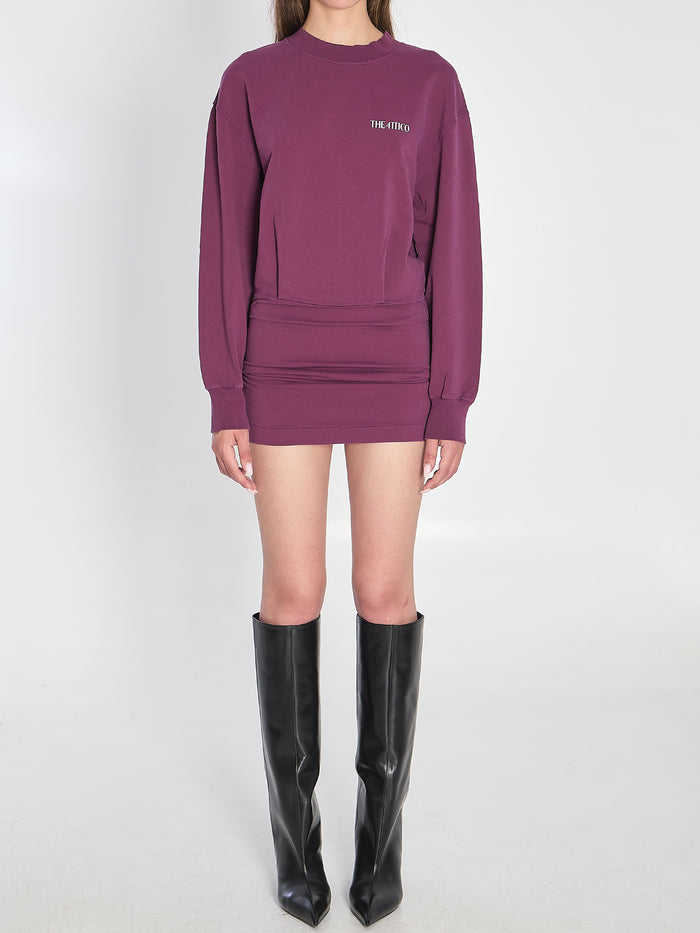 The Attico Mini Dress In Burgundy