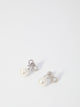 Self Portrait Crystal Bow Pearl Earrings