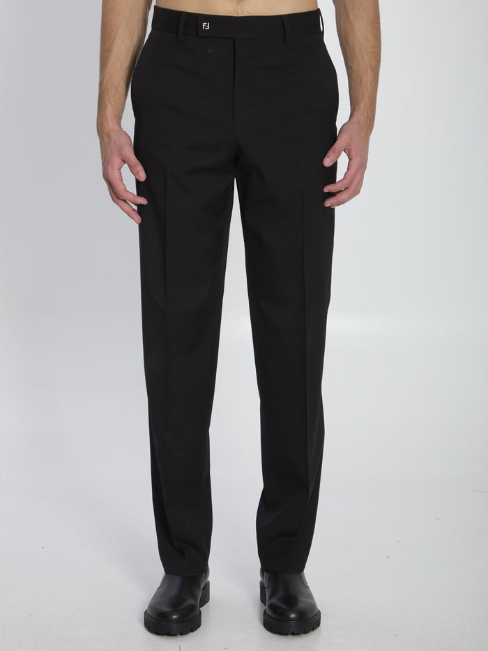 Fendi Wool Gabardine Trousers