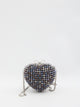 Self Portrait Multi Crystal Heart Clutch Bag