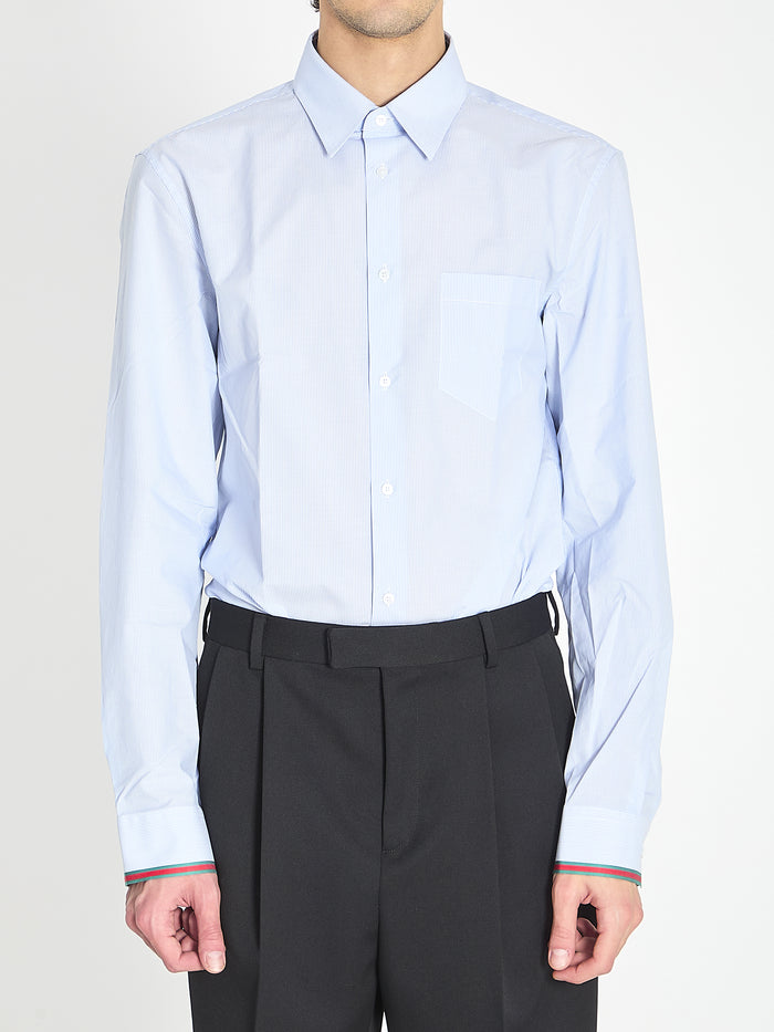 Gucci Web Stripe Cotton Shirt