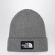 The North Face Grey Beanie With Logo Patch