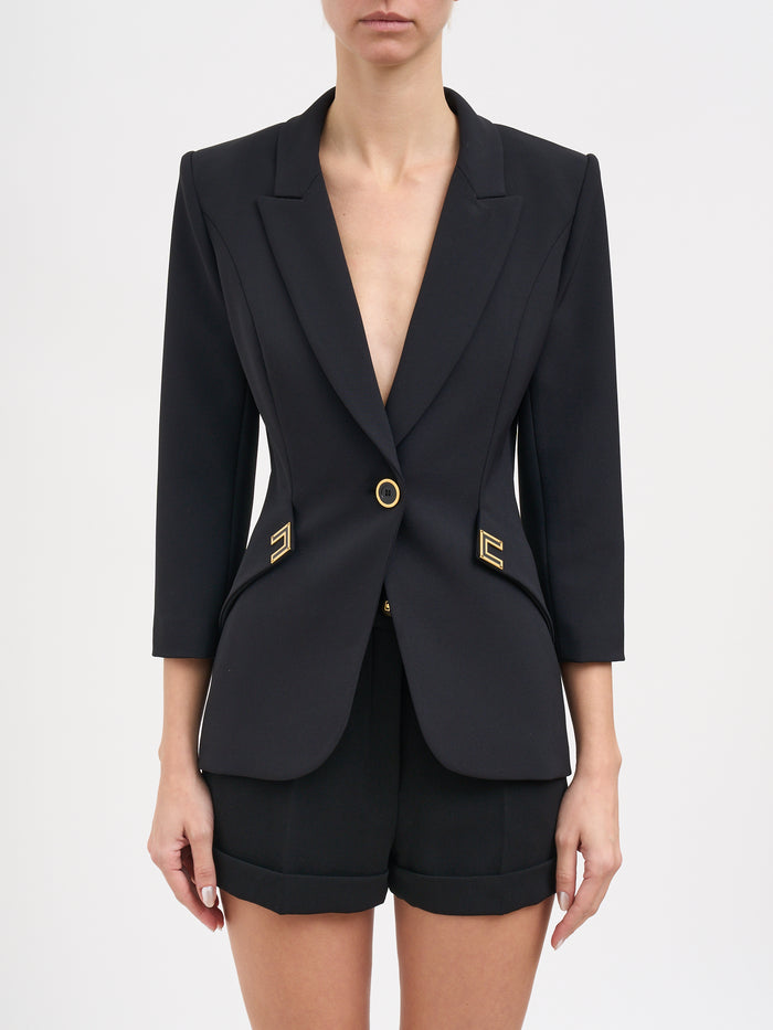 Elisabetta Franchi Jacket With Logo Details