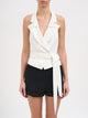 Elisabetta Franchi Gabardine Vest With Belt
