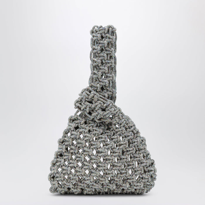 Hibourama Niky Silver Jewel Bag With Crystals
