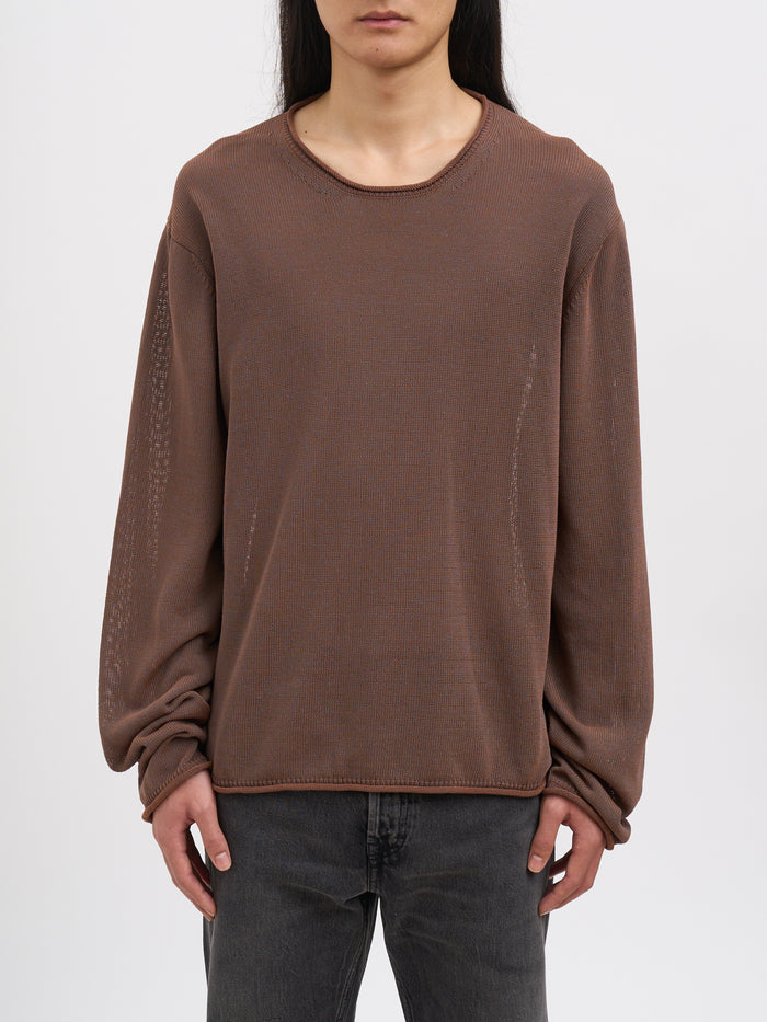 Our Legacy Rigid Popover Sweater Iridescent Copper Tech Cotton