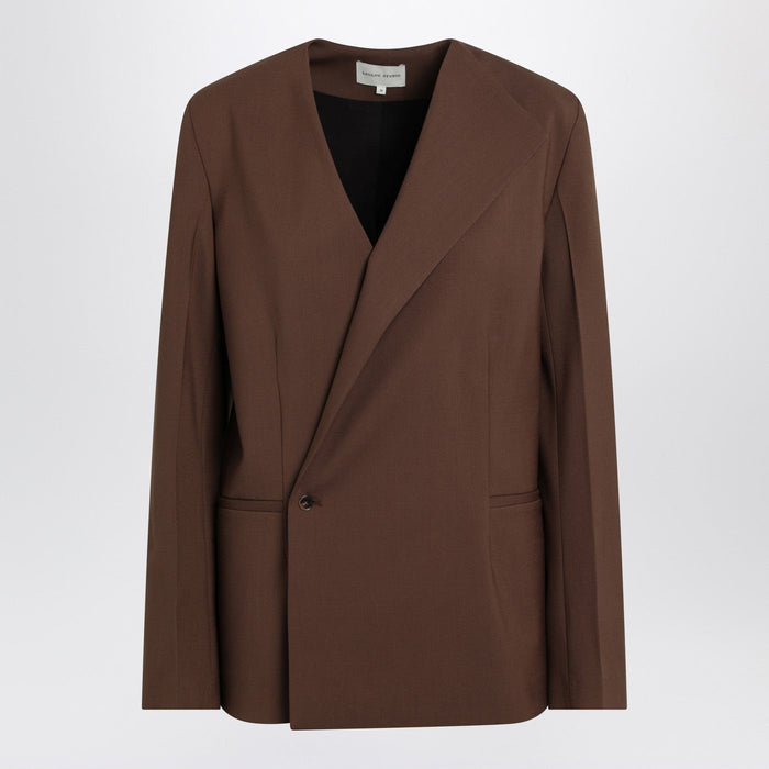 Loulou De Saison Brown Double-Breasted Wool Jacket