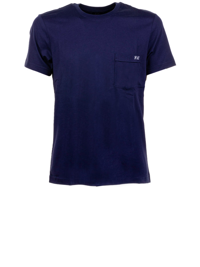 Fay Blue T-Shirt With Logo