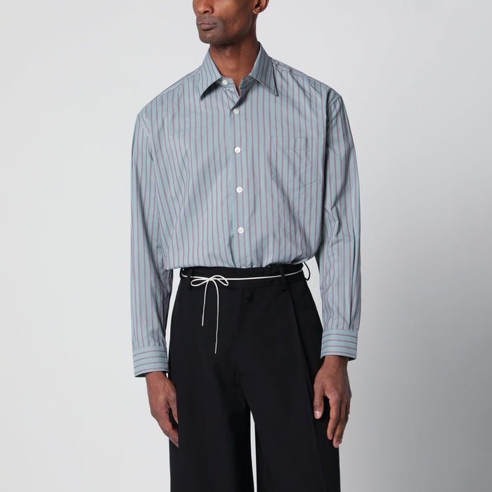 Namacheko Aquamarine Striped Cotton Shirt